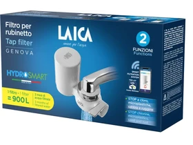 LAICA Genova HYDROSMART rendszerű csapra szerelhető mikroplasztik-stop vízszűrő 900L/3hó