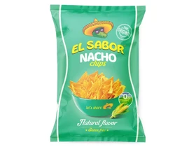 EL SABOR Nacho Chips Natúr (Gluténmentes, 0% só) 100 g