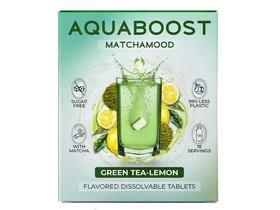 Aquaboost Matchamood Zöld tea-Citrom ízű pezsgőtabletta 18db 40g