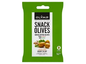 OLYMP Snack Olives Zöld Magozott Olajbogyó Gyömbérrel és Gyógynövényekkel 70g