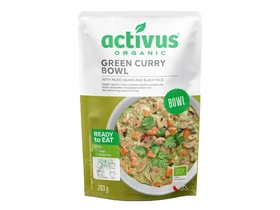 ACTIVUS BIO ZÖLD CURRY TÁL MUNGÓBABBAL ÉS FEKETE RIZZSEL 283g
