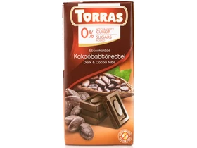 Torras Étcsokoládé kakaóbabtörettel hozzáadott cukor nélkül 75g