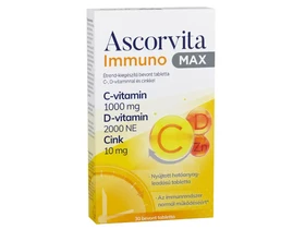 Ascorvita Immuno Max Étrend-kiegészítő tabletta C,D vitaminnal,cinkkel 30 db