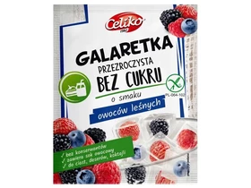 Celiko Glutén- és cukormentes tortazselé (Erdei gyümölcs), Átlátszó 14g