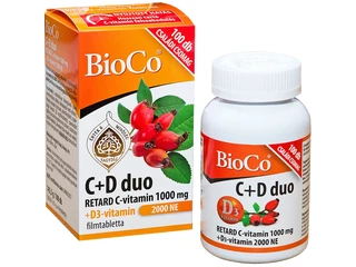 BioCo C + D duo Retard C-vitamin 1000mg D3-vitamin 2000 NE