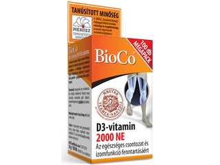 BioCo D3 2000NE Vitamin tabletta 100db
