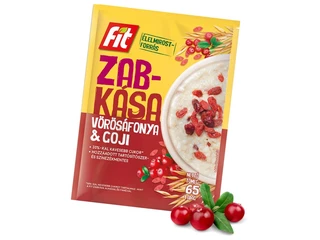 Fit reggeli zabkása goji bogyóval és vörösáfonyás ízesítéssel 65g