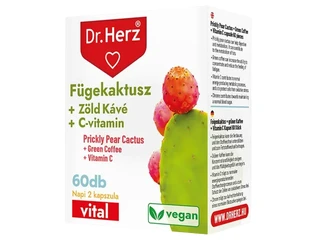 Dr. Herz Fügekaktusz + Zöldkávé + C-vitamin Kapszula 60 db