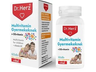 Dr. Herz Multivitamin gyerekeknek + D3 60 db rágótabletta