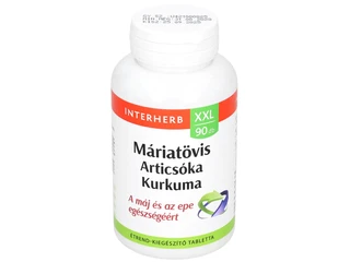 Interherb XXL Máriatövis & Articsóka & Kurkuma tabletta 90db