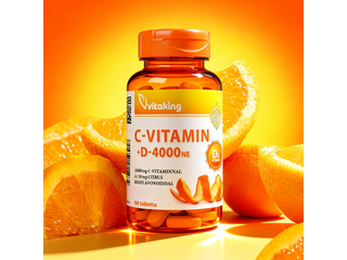 Vitaking C-1000 + D-4000 NE vitamin tabletta 90db