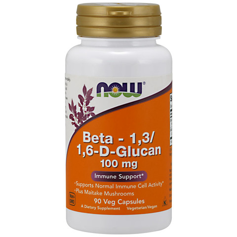 Beta 1,3/1,6 D-Glucan 100 mg 90 db (NOW)