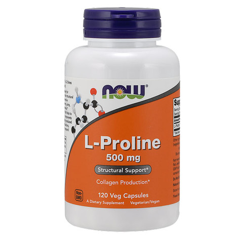 L-Proline 500 mg 120 db (NOW)