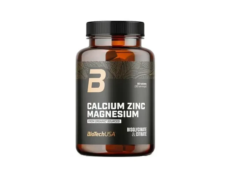 Biotech USA Kalcium Cink Magnézium Organic Sources 90db tabletta