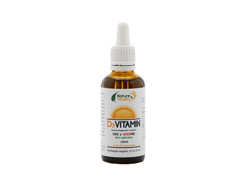 Nature Vitality D3 Vitamin Csepp 50ml 500 Adag