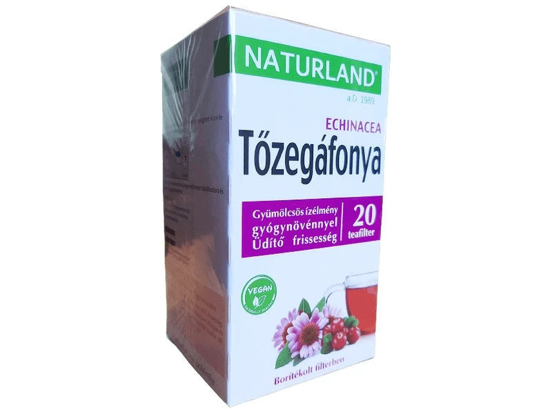 Naturland Tőzegáfonya és Echinacea gyümölcstea 20 db