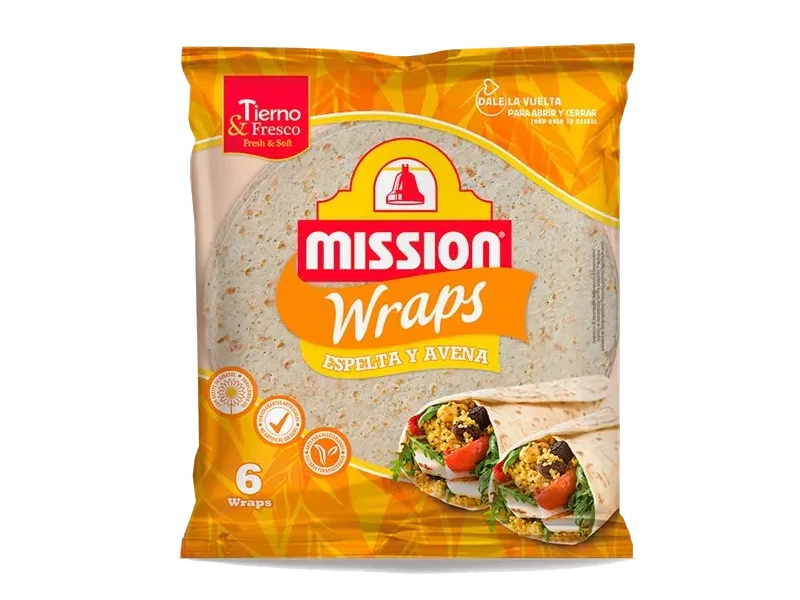 MISSION Wrap Tönköly & Zab 25cm 370g (6db/cs)