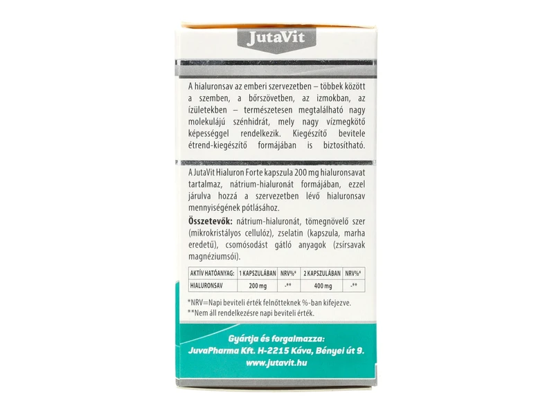 JutaVit Hialuron forte 200mg kapszula 30 db