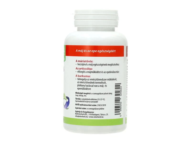 Interherb XXL MÁRIATÖVIS & ARTICSÓKA & KURKUMA tabletta 90db