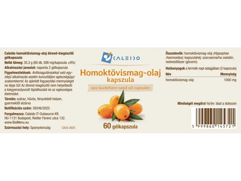 Caleido HOMOKTÖVISMAG-OLAJ gélkapszula 60 db