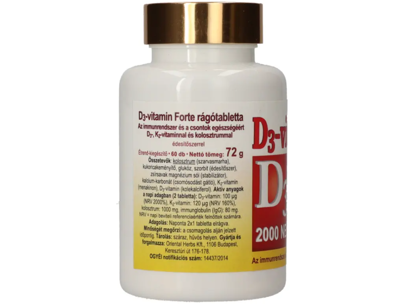 Dr.Chen D3-vitamin Forte rágótabletta 60 db