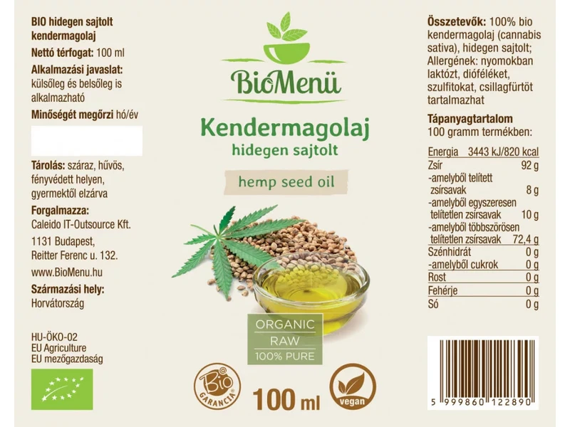 BioMenü BIO KENDERMAGOLAJ 100 ml