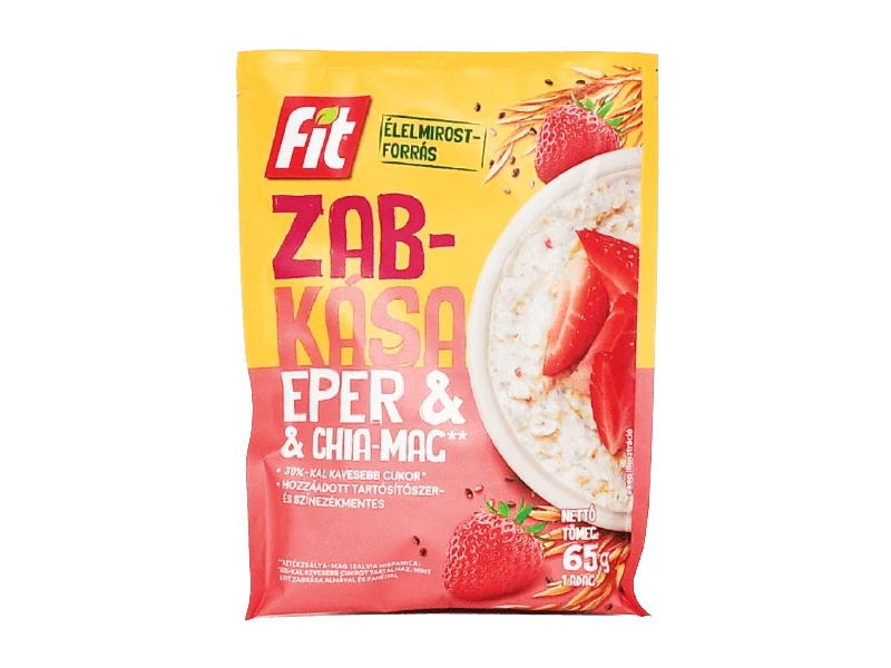 Fit reggeli zabkása chia maggal eperrel ízesítve 65 g