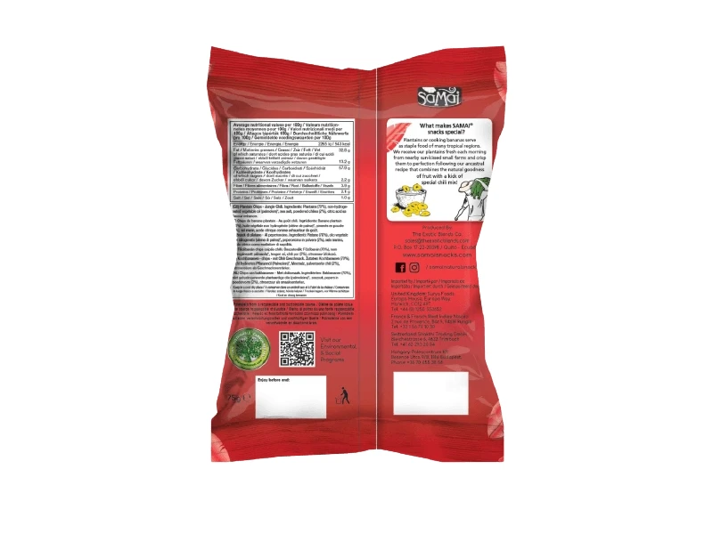 Plantain (főzőbanán) chips csípős chilli 75g SAMAI