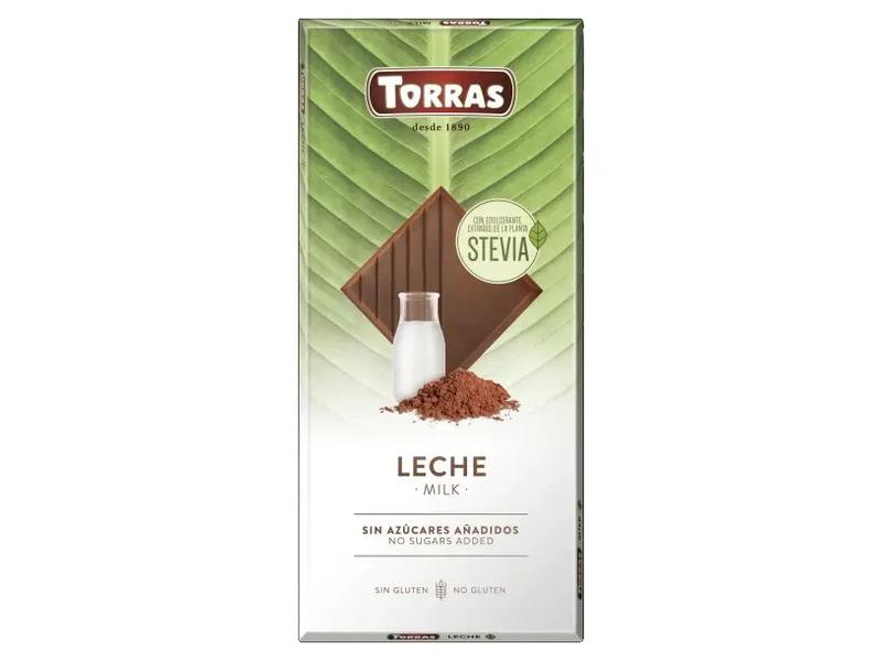 Torras Tejcsokoládé hozáadott cukor nélkül, édesítőszerrel 100g