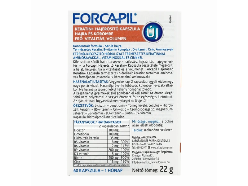 Forcapil Keratin kapszula 60db