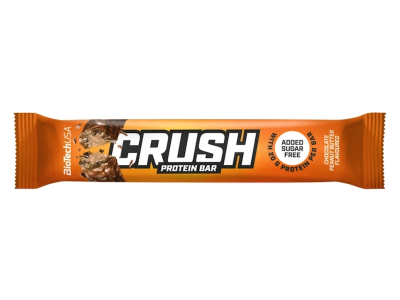 BioTech USA Crush Bar protein szelet csokoládé-mogyoróvaj 64g
