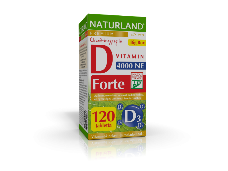 NL Prémium D-vitamin Forte tabletta 120 db