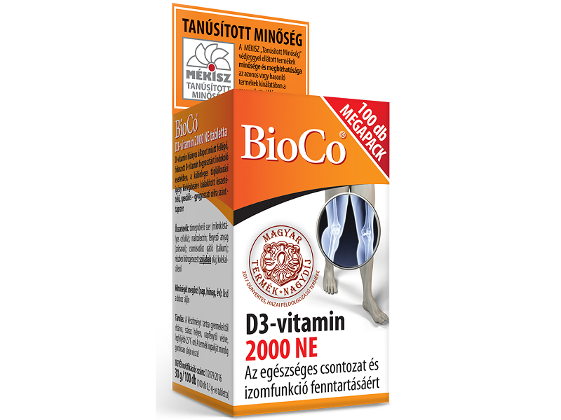 BioCo D3-vitamin Forte IU tabletta - db » profitandem.hu
