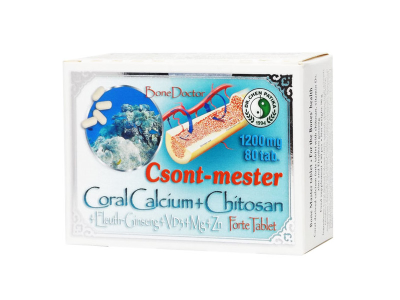 Dr. Chen Csont-Mester Coral Calcium + Chitosan Forte tabletta 80db 1200mg