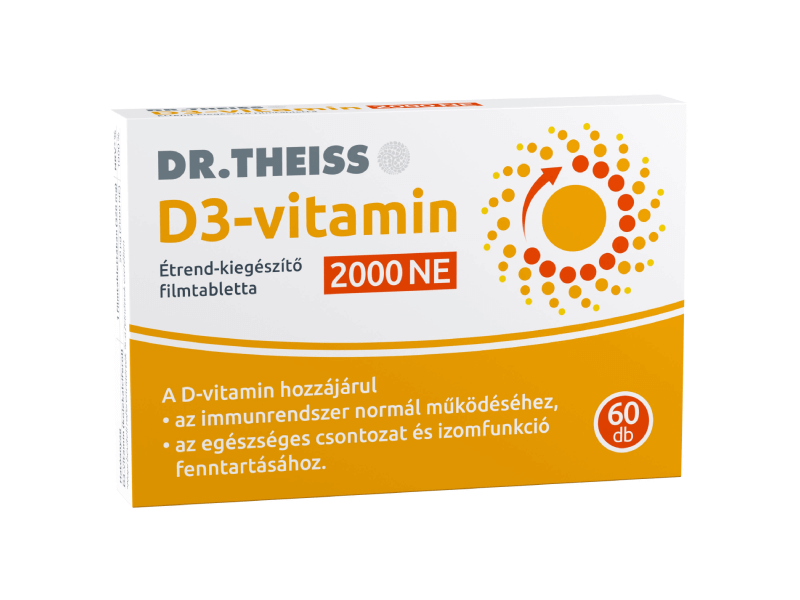 Dr. Theiss D3-vitamin filmtabletta 2000 NE 60x