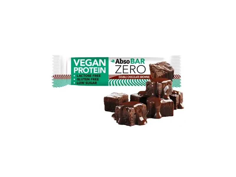 AbsoBAR Zero Csokoládés Brownie Vegán Fehérjeszelet 40g