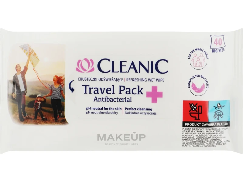 CLEANIC TÖRLŐKENDŐ ANTIBACT.TRAVEL PACK 40db
