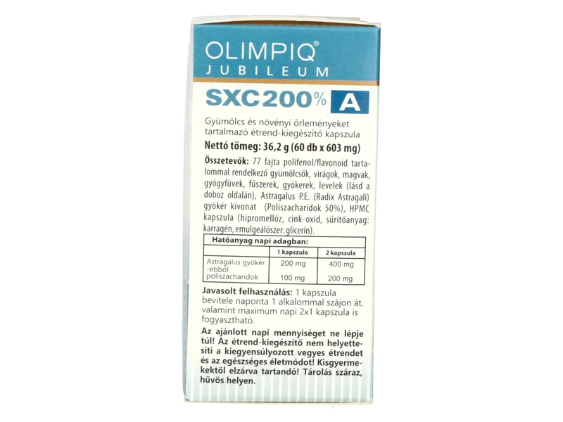 Olympiq SXC Jubileum  200 % A+ B Étrend-kiegészítő Kapszula 2x60 db