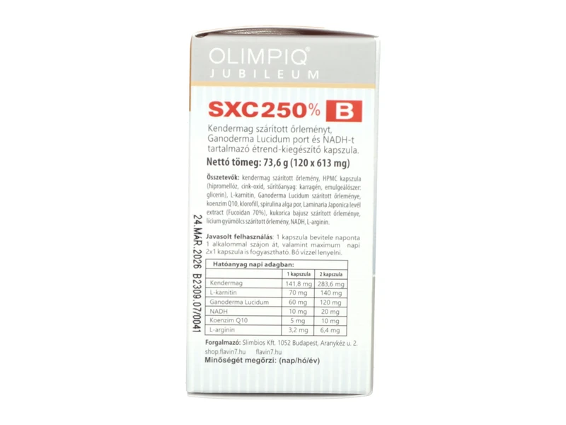 Olympiq SXC Jubileum  250 % A+ B Étrend-kiegészítő Kapszula 2x120 db