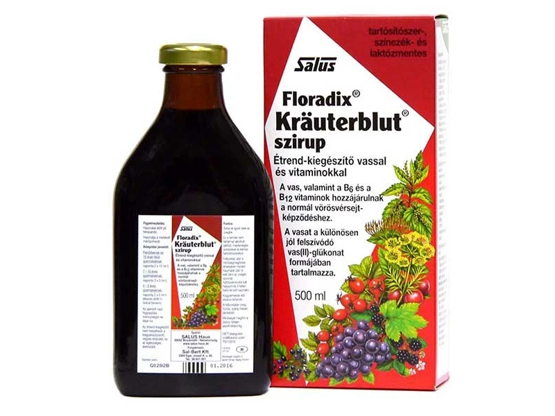 Kräuterblut szirup vassal és vitaminokkal 500 ml