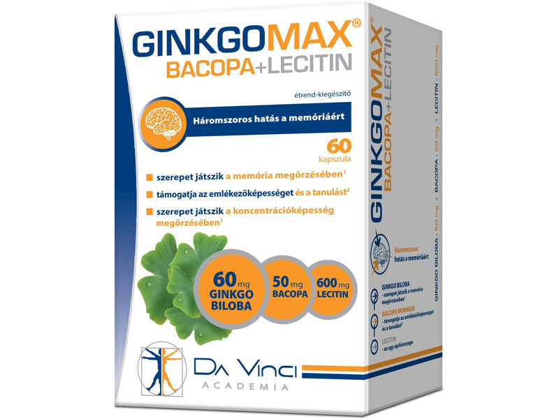 GinkoMax+Bacopa+Lecitin lágyzselatin kapszula 60db