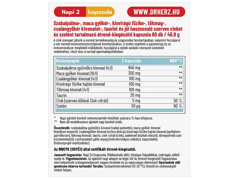 Dr.Herz Prostavit Pro 60 db kapszula