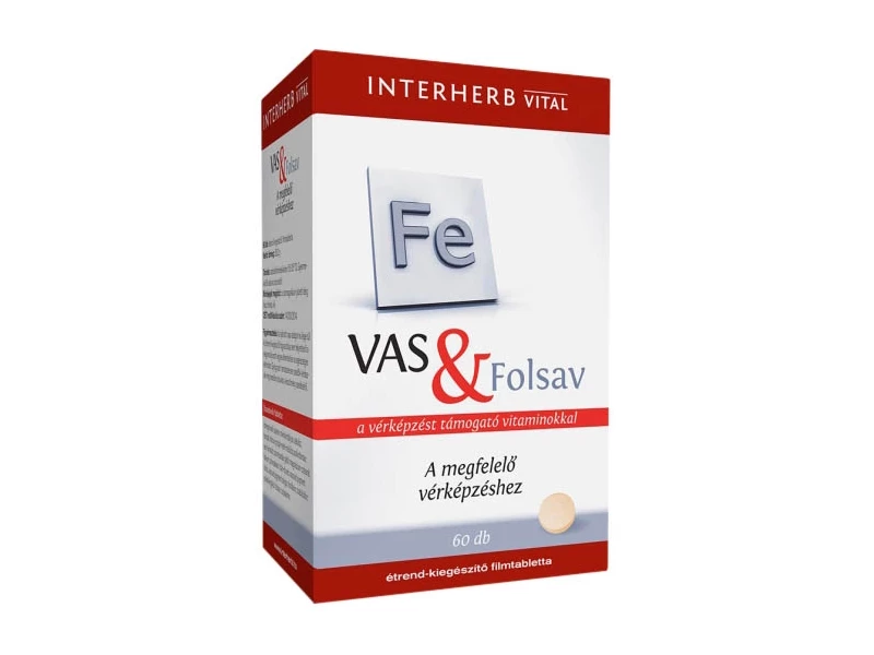 Interherb VITAL Vas + Folsav tabletta 60 db