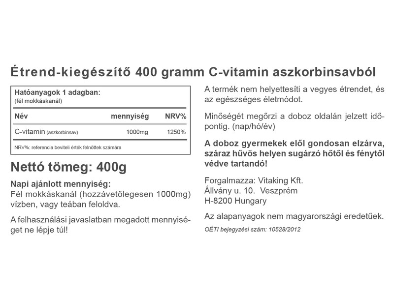 VK Ascorbinsav 0,4kg