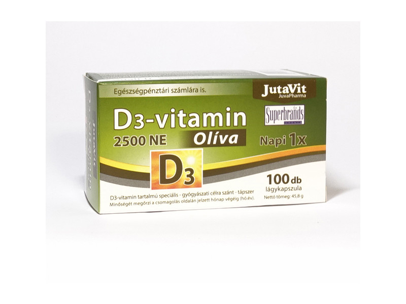 JutaVit D3-vitamin 2500 NE Oliva 100db