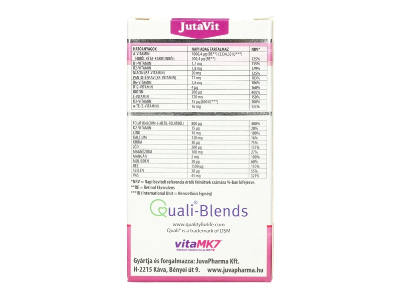 Jutavit Magzatvédő terhesvitamin 30db