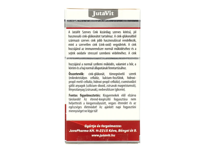 Jutavit Szerves cink 100db
