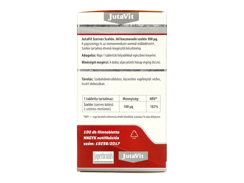 Jutavit Szerves szelén 100db