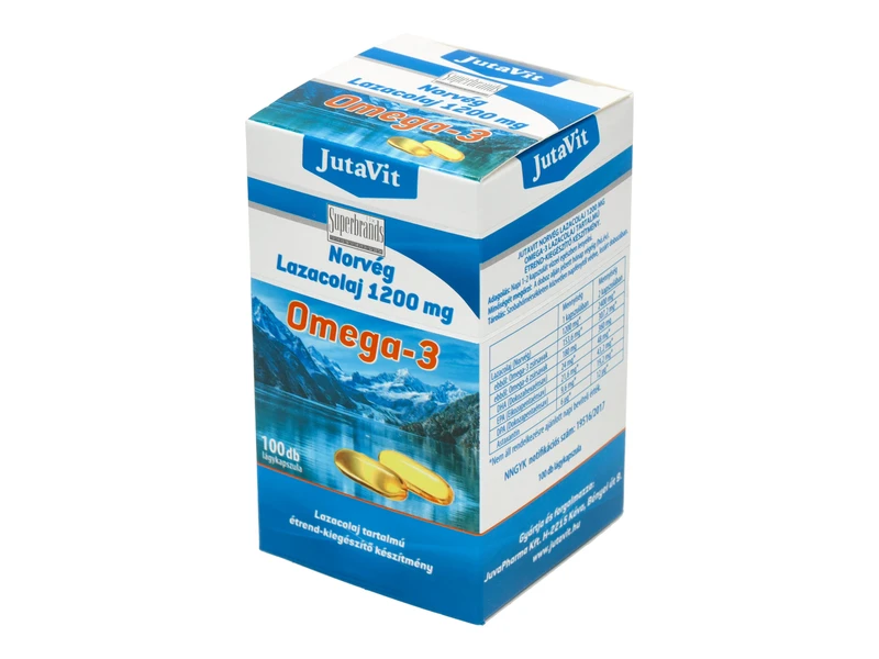 JutaVit Norvég lazacolaj 1200 mg Omega 3 100db