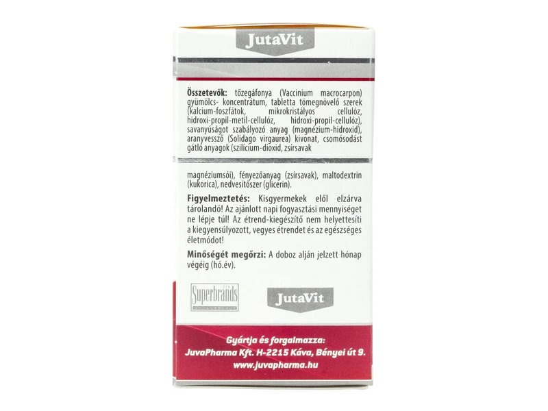 Jutavit tőzegáfonya 800mg + aranyvessző kivonat 60db